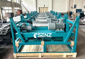 Afhending 9 stk borleðju endurheimt decanter miðflótta fyrir Hebei Oilfield v...